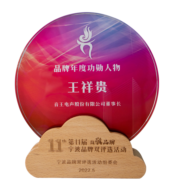 音王再次榮獲突出貢獻(xiàn)品牌董事長王祥貴被授予品牌年度功勛人物稱號(hào)
