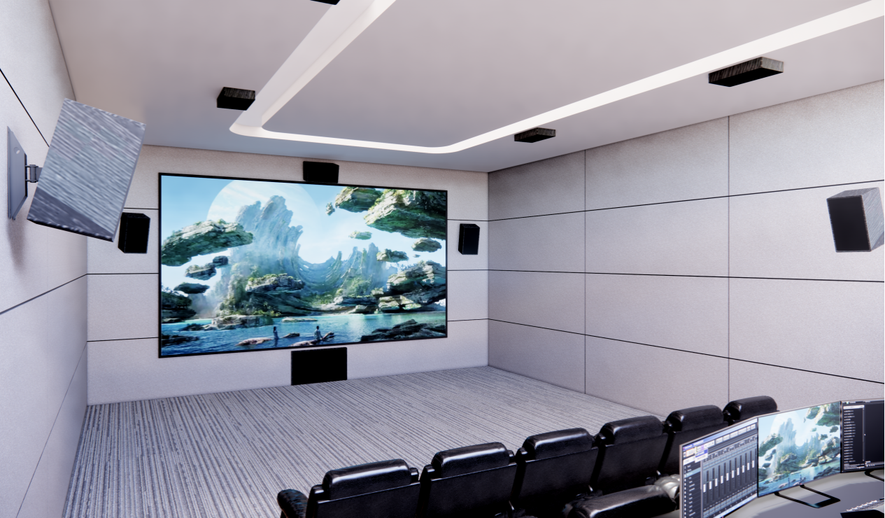 電視臺(tái)全景聲LED直視顯示審片室（40-80m2）