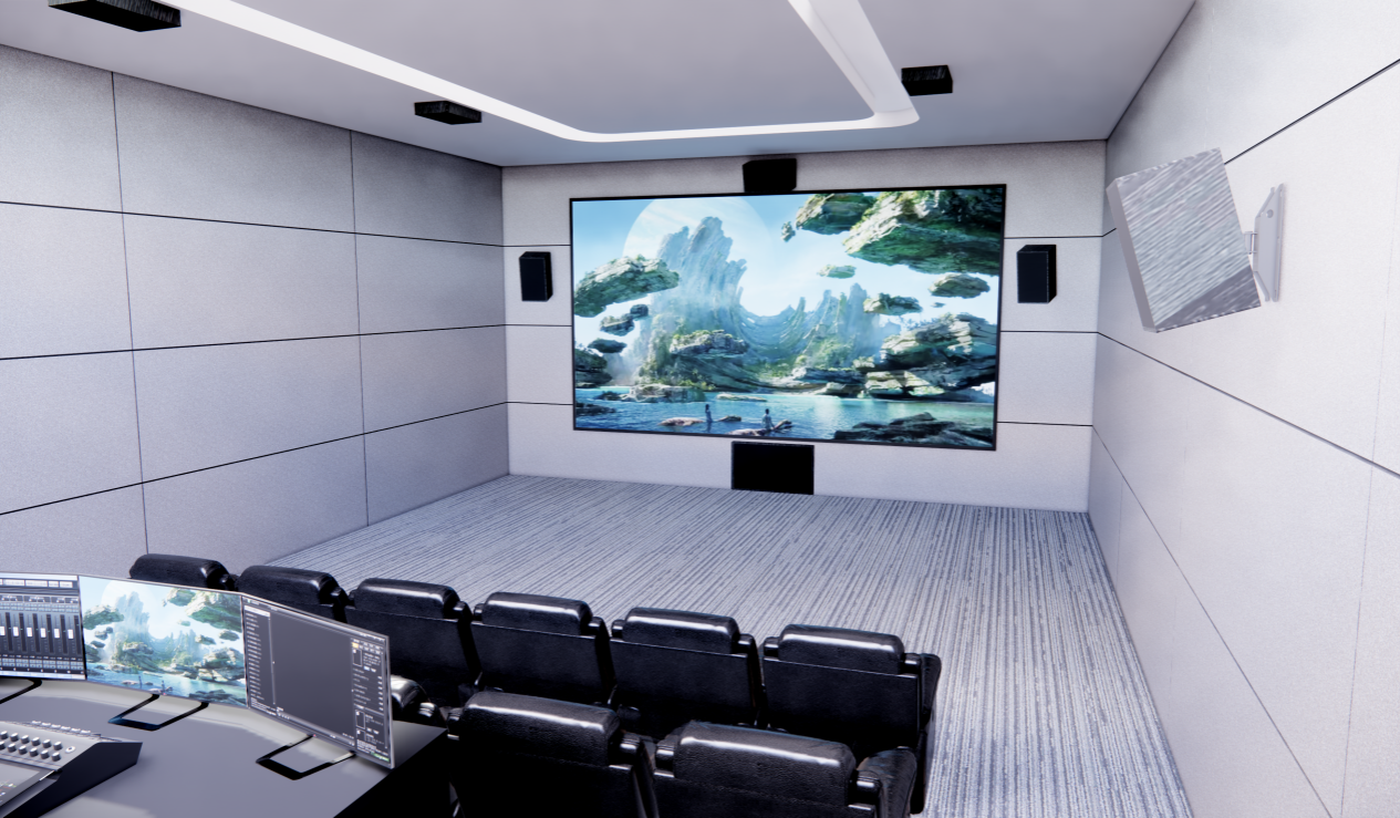 電視臺(tái)全景聲LED直視顯示審片室（40-80m2）